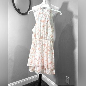 Sienna Sky Summer Floral Halter Dress with keyhole back